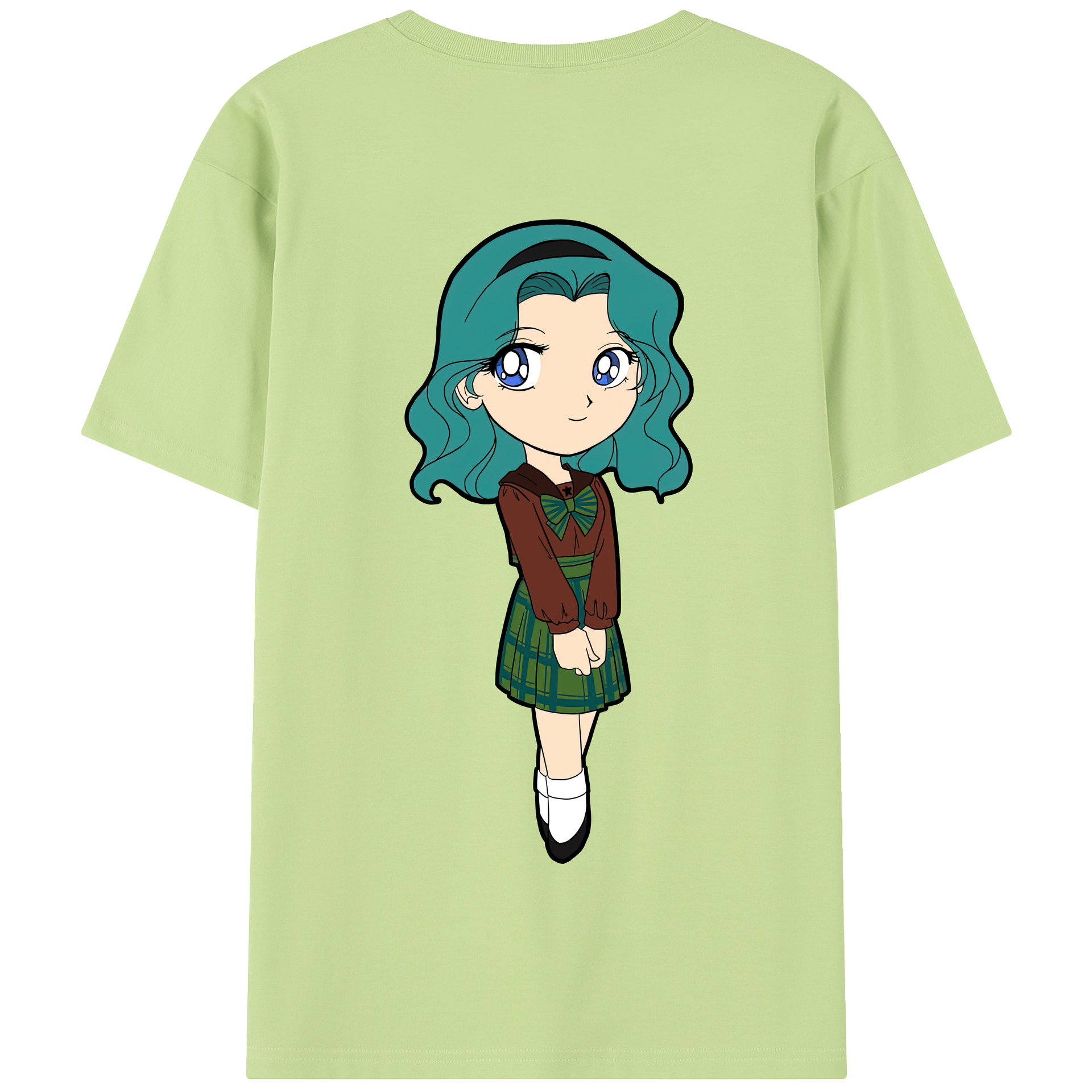 （画像用） 美少女戦士セーラームーン 海王 みちる（かいおう みちる） Sailor Moon Kaiou Michiru 綿100％半袖Tシャツ（背面プリント）